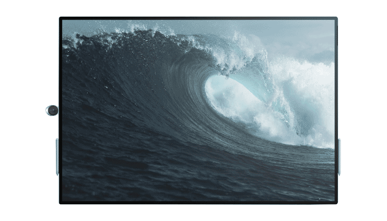 Das vertikal ausgerichtete Surface Hub 2 von vorne