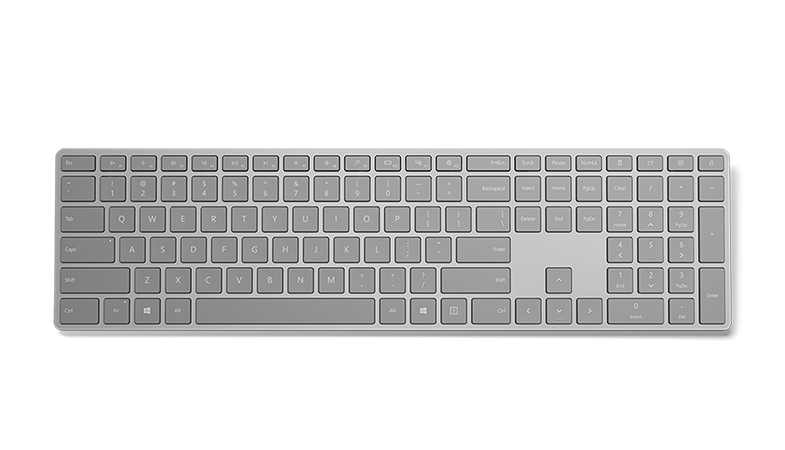 Eine Gesamtansicht der Surface Tastatur 