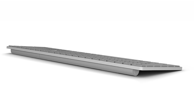 A side rear view of the Surface Keyboard 