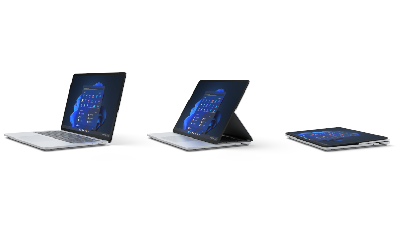 De forskellige brugertilstande på Surface Laptop Studio