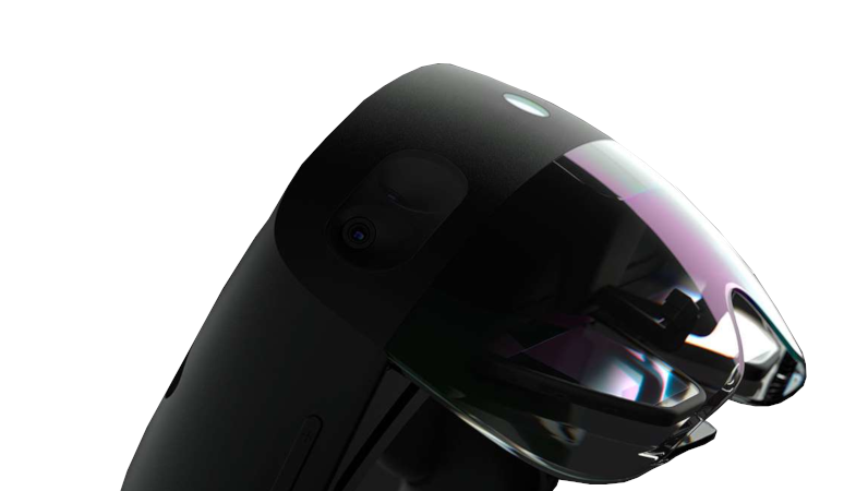 A front view of the glasses of Hololens 2 