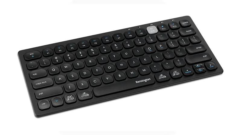 Multi-Device Dual Wireless Compact Keyboard in Schwarz von oben