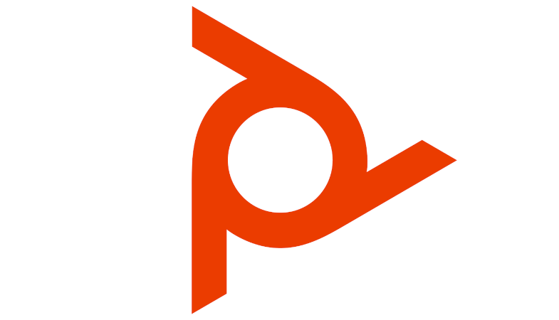 Das Logo von Poly in Orange 