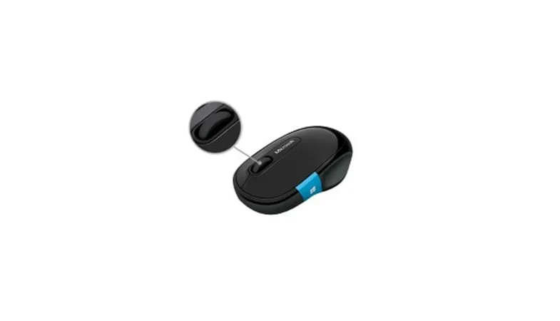 Das Scrollrad der Sculpt Comfort Maus in detaillierter Ansicht