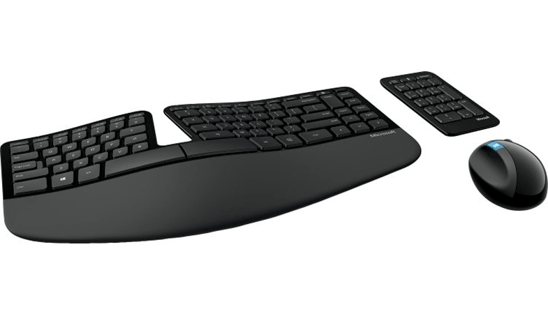 Das Sculpt Ergonomic Desktop Set bestehend aus Tastatur, Maus und Number Pad 