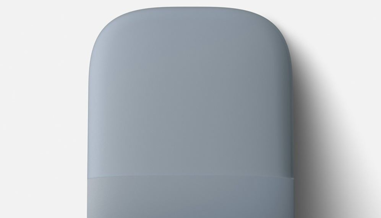 The front part of the Surface Arc Mouse in ice blue