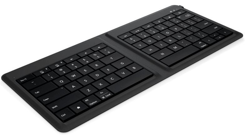 A general view of the Microsoft Universal Foldable Keyboard when unfolded 