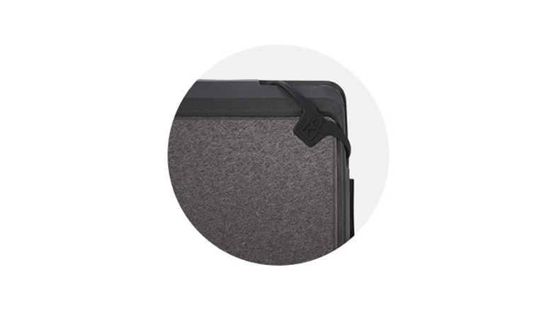 Der Riemen für die Halterung des Type Covers des Kensington BlackBelts für das Surface Pro mit Kartenlesegerät 
