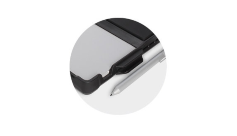 Die Halterung für den Surface Pen des Kensington BlackBelts für das Surface Pro