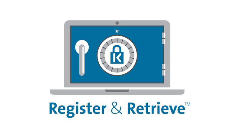 Das Logo des Kensington Reigster & Retrive Service 
