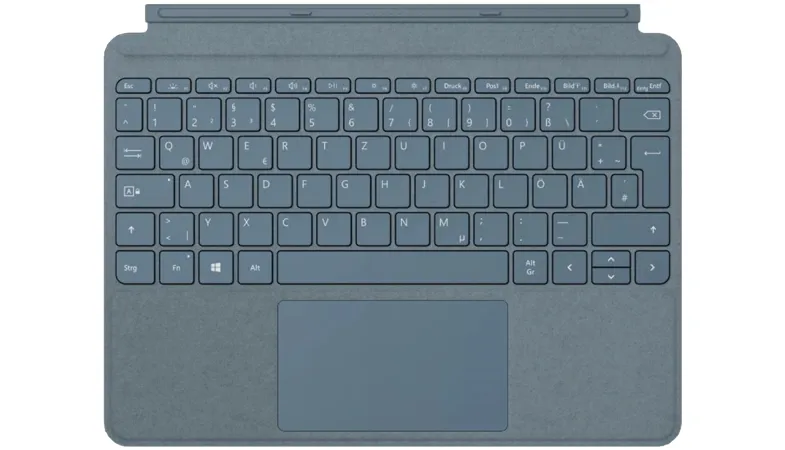 Surface Go Type Cover in Ice Blue made of Alcantara