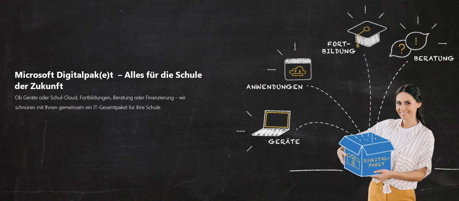 Surface.Love ist Microsoft Education Partner  Der Banner des Microsoft Digitalpakets auf Surface.Love
