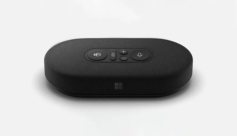 Microsoft Modern USB-C speaker in black from above