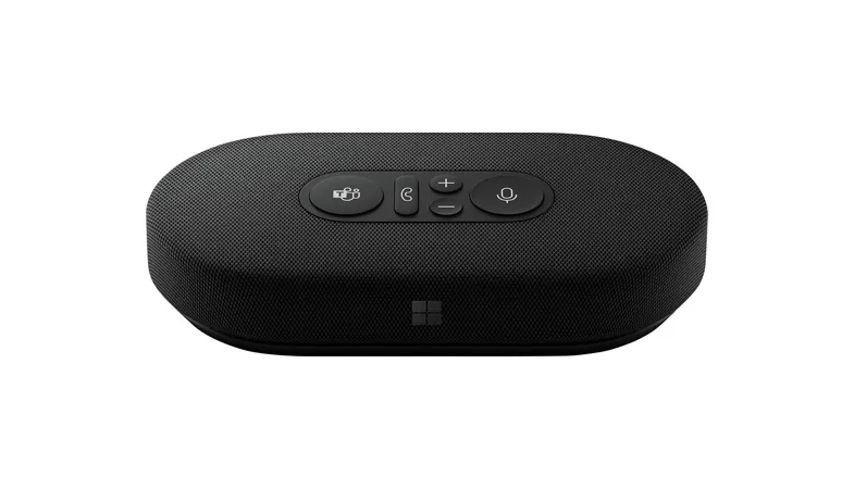 Microsoft Modern USB-C speaker in black from above