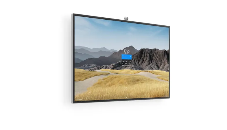 A lateral view of the Surface Hub 2S 85 inch