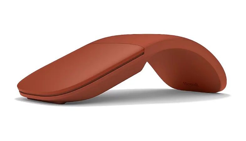 The Surface Arc Mouse in poppy red