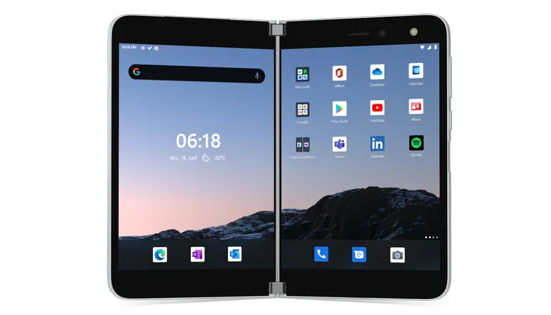 The Surface Duo 2 in obsidian in general view