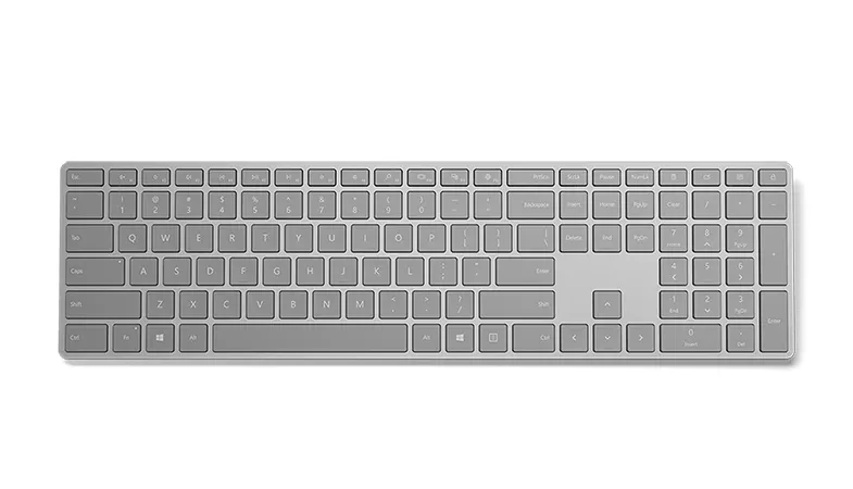 Eine Gesamtansicht der Surface Tastatur