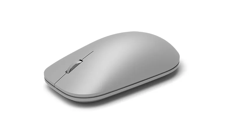 The Surface Mouse in gray from the front 