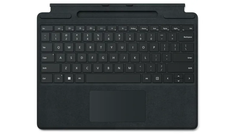 A total view of Surface Pro Signature Keyboard in black